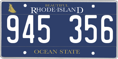 RI license plate 945356
