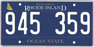 RI license plate 945359