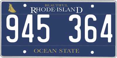 RI license plate 945364