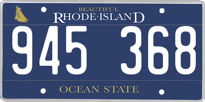 RI license plate 945368