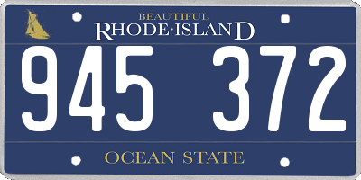 RI license plate 945372