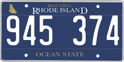 RI license plate 945374