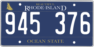 RI license plate 945376
