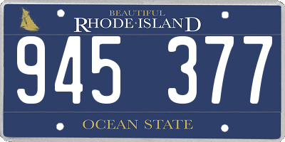 RI license plate 945377