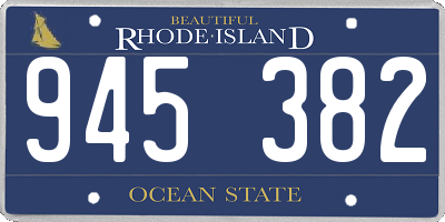 RI license plate 945382