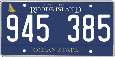 RI license plate 945385