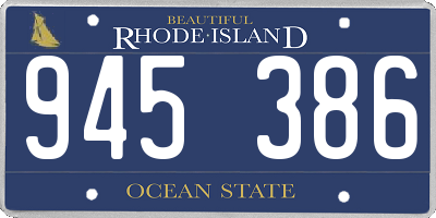 RI license plate 945386