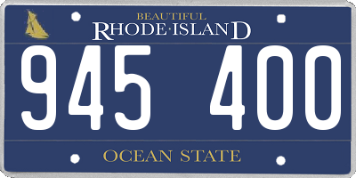 RI license plate 945400