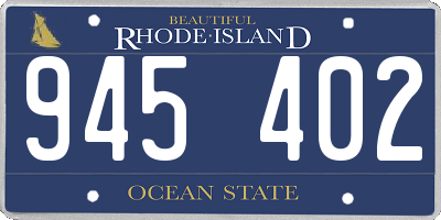 RI license plate 945402