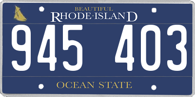 RI license plate 945403