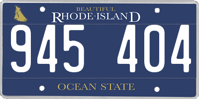 RI license plate 945404