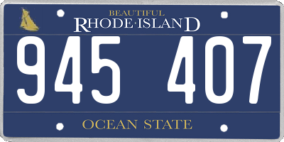 RI license plate 945407