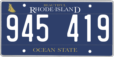 RI license plate 945419