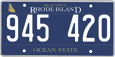RI license plate 945420