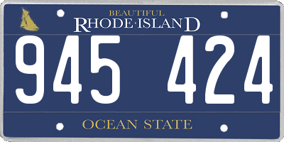 RI license plate 945424
