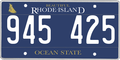 RI license plate 945425
