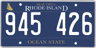 RI license plate 945426