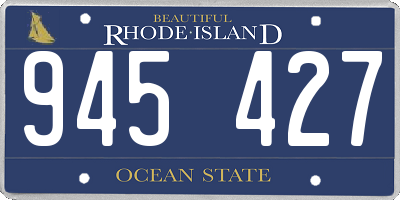 RI license plate 945427