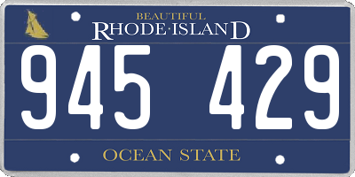 RI license plate 945429