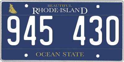 RI license plate 945430