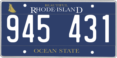 RI license plate 945431
