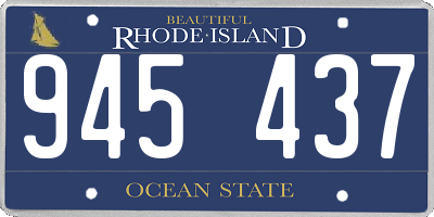 RI license plate 945437