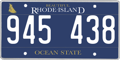 RI license plate 945438