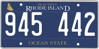 RI license plate 945442