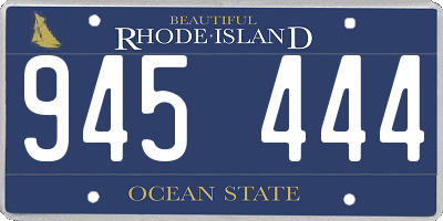 RI license plate 945444