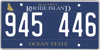 RI license plate 945446