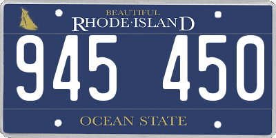 RI license plate 945450