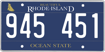 RI license plate 945451