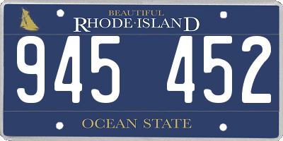 RI license plate 945452