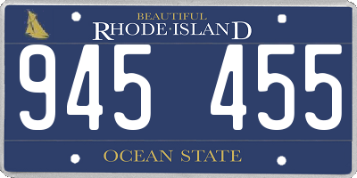 RI license plate 945455