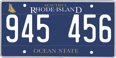 RI license plate 945456