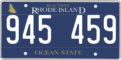 RI license plate 945459