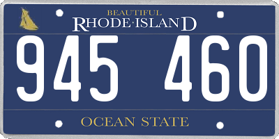 RI license plate 945460