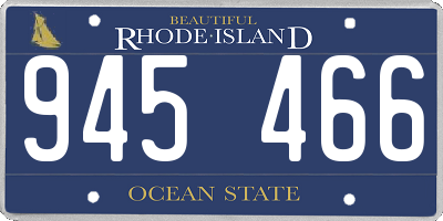 RI license plate 945466
