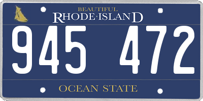 RI license plate 945472