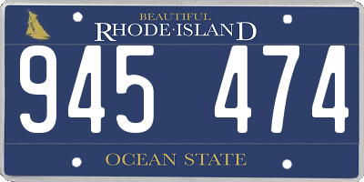 RI license plate 945474