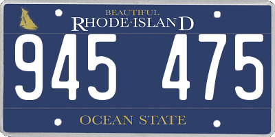 RI license plate 945475