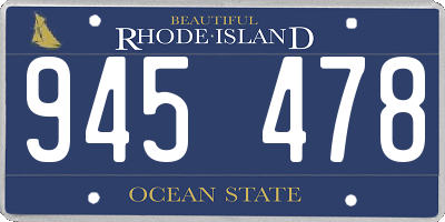 RI license plate 945478