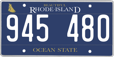 RI license plate 945480