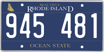 RI license plate 945481
