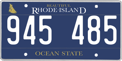 RI license plate 945485