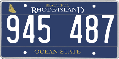 RI license plate 945487