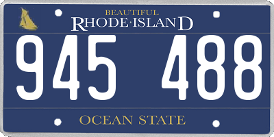 RI license plate 945488