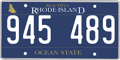 RI license plate 945489