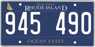 RI license plate 945490