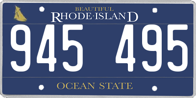 RI license plate 945495
